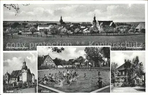 Waldmannshofen Creglingen Schloss Freibad Pfarrkirche / Creglingen /Main-Tauber-Kreis LKR