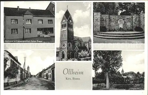 Ollheim Ehrenmal Baeckerei Peter Esser / Swisttal /Rhein-Sieg-Kreis LKR