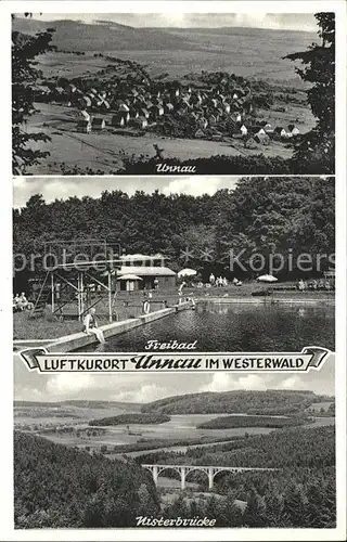 Unnau Westerwald Schwimmbad Nisterbruecke / Unnau /Westerwaldkreis LKR