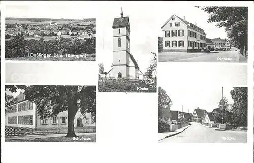 Dusslingen Rathaus Bruecke Schule / Dusslingen /Tuebingen LKR