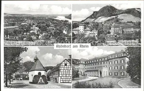 Rhoendorf Rhein Muetterheim Drachenfels  / Bad Honnef /Rhein-Sieg-Kreis LKR