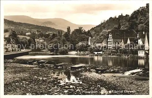 Gernsbach Murg mit Schloss Eberstein / Gernsbach /Rastatt LKR