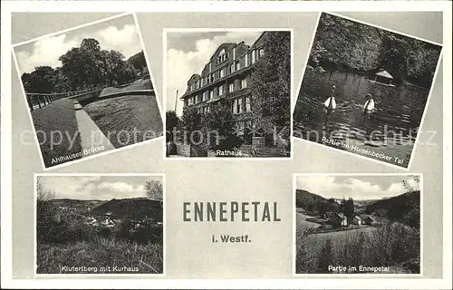 Ennepetal Ahlhauser Bruecke Kurhaus Rathaus / Ennepetal /Ennepe-Ruhr-Kreis LKR