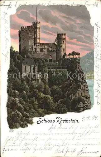 Assmannshausen Schloss Rheinstein / Ruedesheim am Rhein /