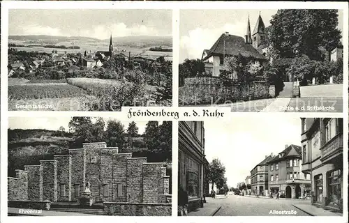 Froendenberg Ruhr Ehrenmal Stiftskirche Alleestrasse / Froendenberg/Ruhr /Unna LKR