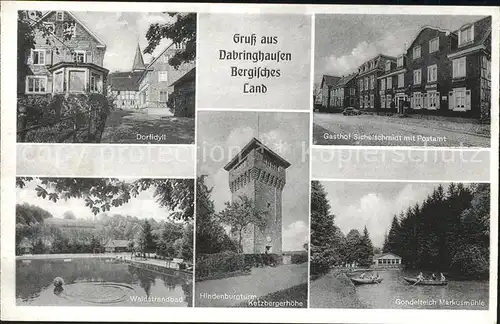 Dabringhausen Gasthaus Sichelschmidt Postamt Markusmuehle Hindenburgturm  / Wermelskirchen /Rheinisch-Bergischer Kreis LKR