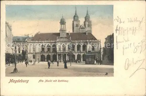 Magdeburg Alter Markt mit Rathaus / Magdeburg /Magdeburg Stadtkreis