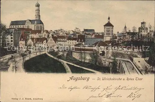 Augsburg St. Ulrichskirche und Rotes Thor / Augsburg /Augsburg LKR