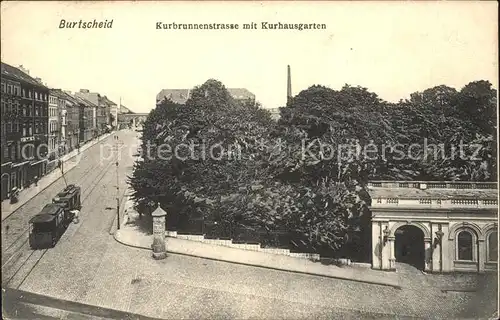 Burtscheid Aachen Kurbrunnenstrasse mit Kurhausgarten Strassenbahn / Aachen /Aachen LKR