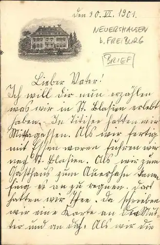 Neuershausen Brief / March /Breisgau-Hochschwarzwald LKR