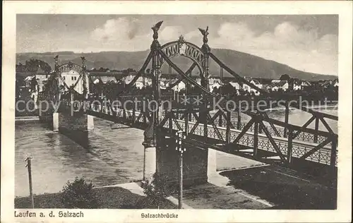 Laufen Salzach Bahnpost Salzachbruecke / Laufen /Berchtesgadener Land LKR