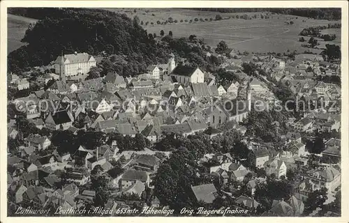 Leutkirch Fliegeraufnahme / Leutkirch im Allgaeu /Ravensburg LKR