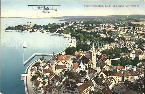 Friedrichshafen Bodensee Bucht und neue Uferstrasse / Friedrichshafen /Bodenseekreis LKR