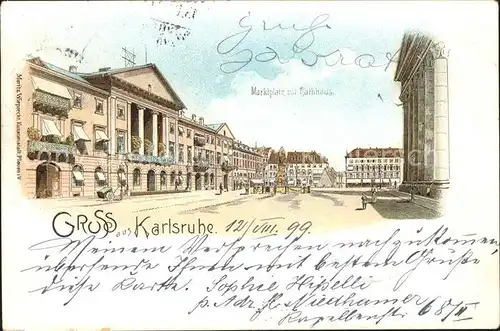 Karlsruhe Baden Marktplatz Rathaus / Karlsruhe /Karlsruhe LKR