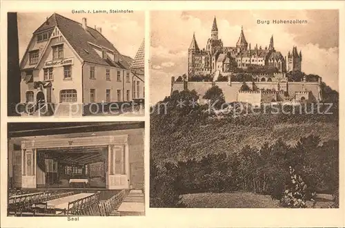 Steinhofen Gasth. z. Lamm Burg Hohenzollern Saal / Bisingen /Zollernalbkreis LKR