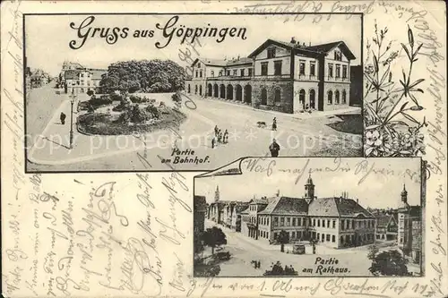 Goeppingen Partie am Bahnhof  Partie am Rathaus  / Goeppingen /Goeppingen LKR