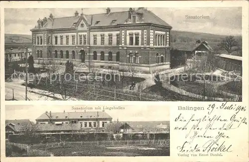 Balingen Sanatorium Liegehallen / Balingen /Zollernalbkreis LKR