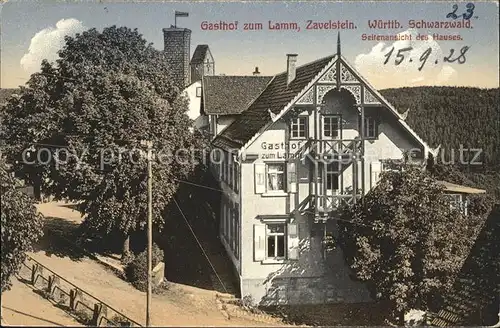 Zavelstein Gasthof zum Lamm Seitenansicht des Hauses / Bad Teinach-Zavelstein /Calw LKR
