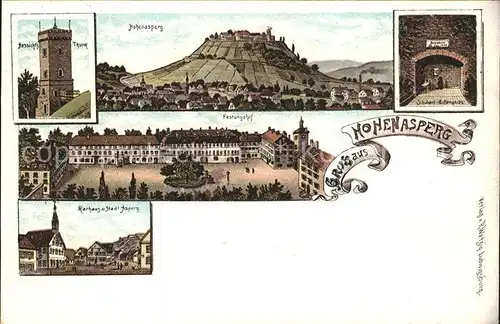 Hohenasperg Rathaus Stadt Aussichtsturm Festungshof / Asperg /Ludwigsburg LKR