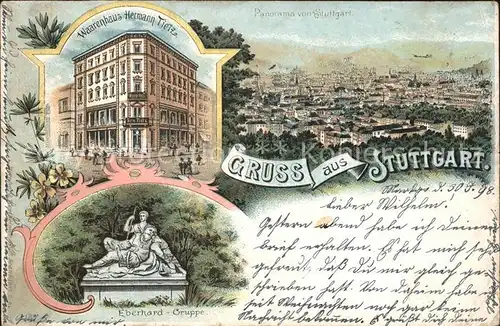 Stuttgart Panorama Waarenhaus Hermann Tietz Eberhard Gruppe / Stuttgart /Stuttgart Stadtkreis