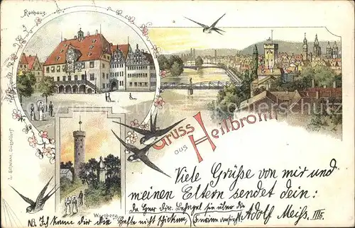 Heilbronn Neckar Rathaus Wartberg / Heilbronn /Heilbronn LKR