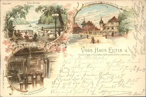 Eutin Voss Haus Voss Bruecke Wohnhaus Dichters Joh. Heinr. Voss / Eutin /Ostholstein LKR