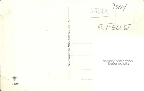 Isny Allgaeu Kuenstlerkarte E. Felle Nr. 2260 Georg Ebertz Caspar Hiller  / Isny im Allgaeu /Ravensburg LKR