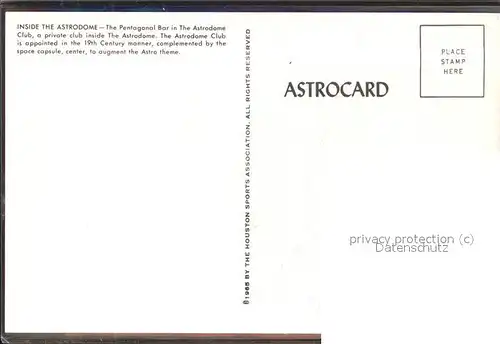 Houston Texas Astrodome Astrocard Club / Houston /