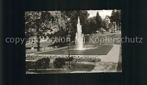 Bad Orb Sanatorium Pfeiffer Krug mit Sprudel Kat. Bad Orb