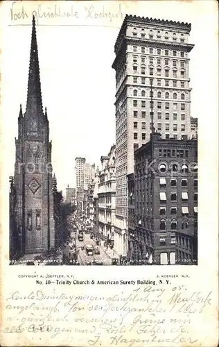 New York City Trinity Church and American Surety Building / New York /
