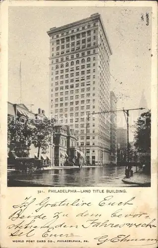 Philadelphia Pennsylvania Land Title Building Kat. Philadelphia