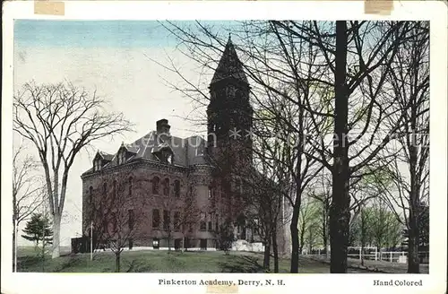 Derry New Hampshire Pinkerton Academy hand colored Kat. Derry