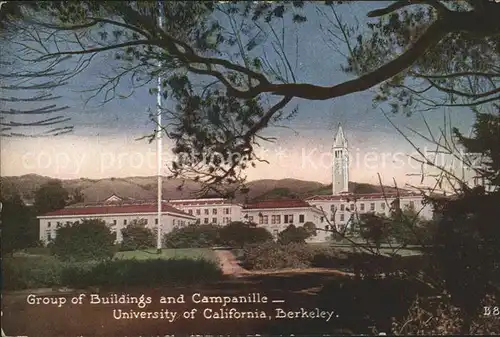 Berkeley California University Buildings and Campanille Kat. Berkeley