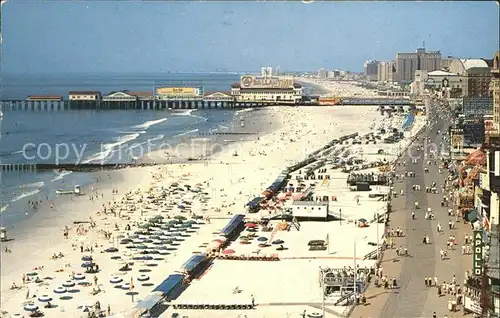 Atlantic City New Jersey Panoramic view Boardwalk Beach Atlantic Ocean Kat. Atlantic City