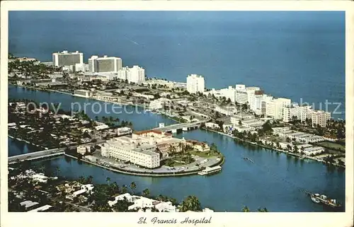 Miami Beach St Francis Hospital Deauville and Carillon Hotels aerial view Kat. Miami Beach