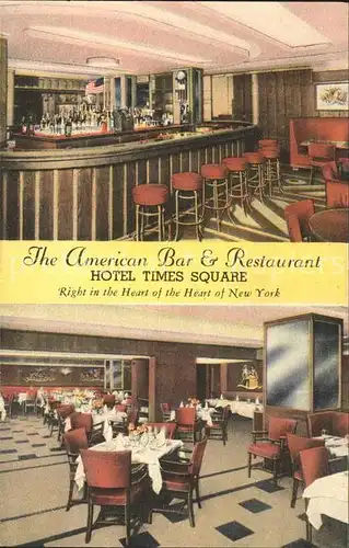 New York City American Bar Restaurant Hotel Times Square / New York /