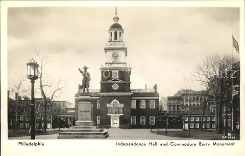 Philadelphia Pennsylvania Independence Hall Commodore Barry Monument Kat. Philadelphia