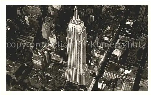 New York City Empire State Building aerial view / New York /