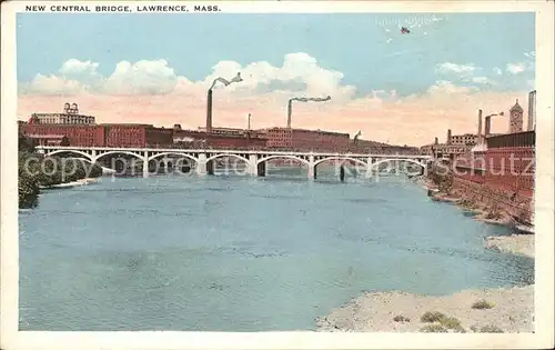 Lawrence Massachusetts New Central Bridge Kat. Lawrence