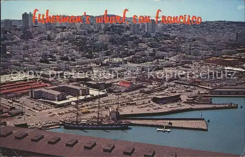 San Francisco California Fishermans Wharf aerial view Kat. San Francisco
