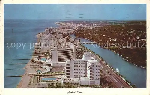 Miami Beach Hotel Row between Idian Creek and Atlantic Ocean Kat. Miami Beach