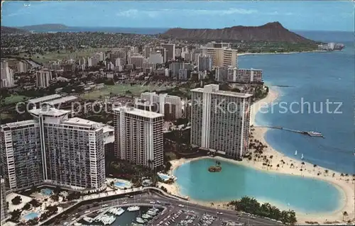 Waikiki Panoramic view of Hotels with Diamond Head Kat. Waikiki Honolulu