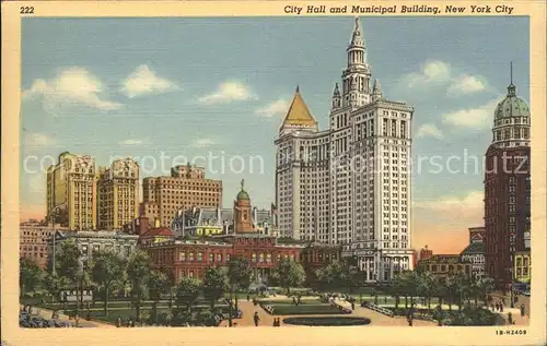 New York City City Hall and Municipal Building Skyscraper / New York /