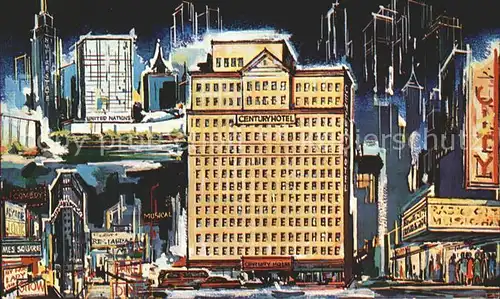 New York City Hotel Century Illustration / New York /