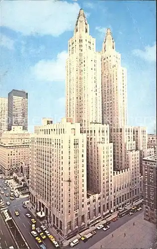 New York City Waldorf Astoria Hotel Skyscraper / New York /