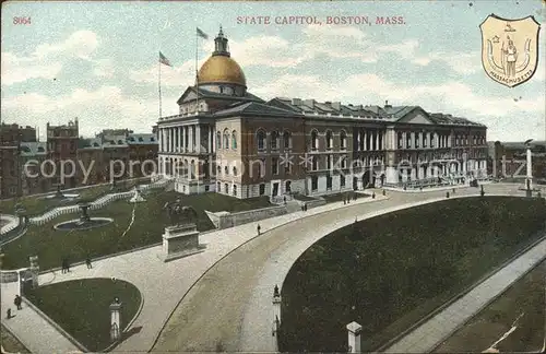 Boston Massachusetts State Capitol Wappen Kat. Boston