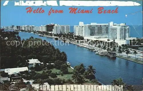 Miami Beach Hotel row and Apartments aerial view Kat. Miami Beach