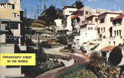 San Francisco California Lombard Street Crookedest Street in the World Kat. San Francisco