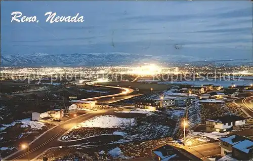 Reno Nevada Panorama at night Kat. Reno