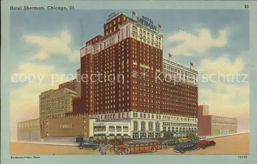Chicago Illinois Hotel Sherman Kat. Chicago